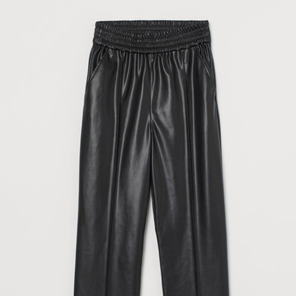 H&M Faux Leather High Waisted Pants